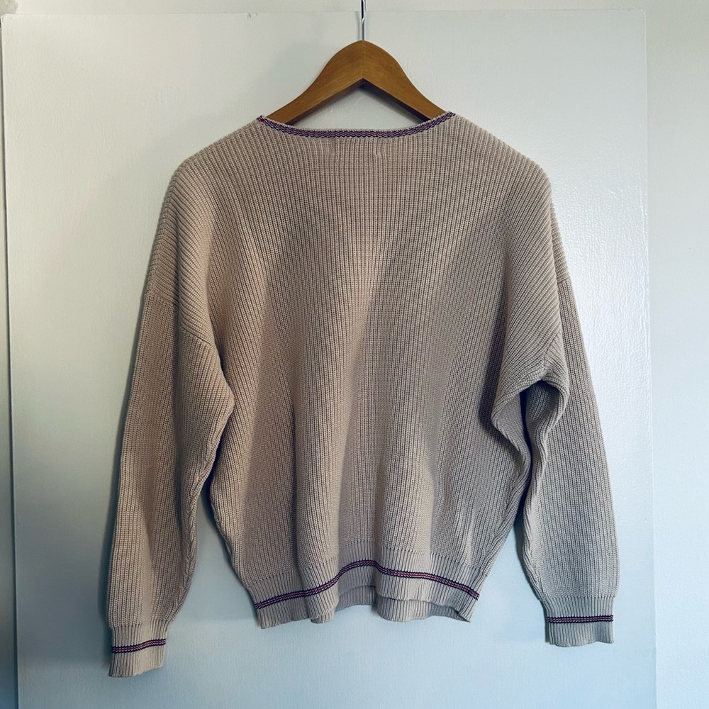 Still Here Knit Crewneck Sweater in Bone - Picture 3 of 3